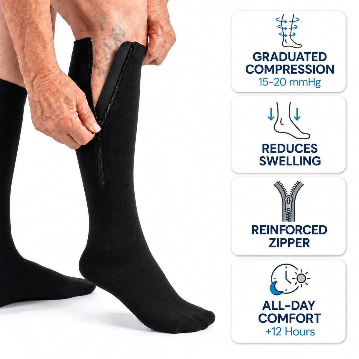 Compression Socks with Zipper